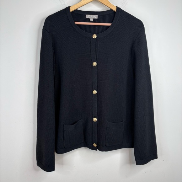 J.Crew Emile Sweater Lady Jacket XXL Black Cardigan Blazer Classic Old Money - Picture 5 of 14